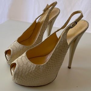 White Peep Toe Pumps by Giuseppe Zanotti, size 39.5